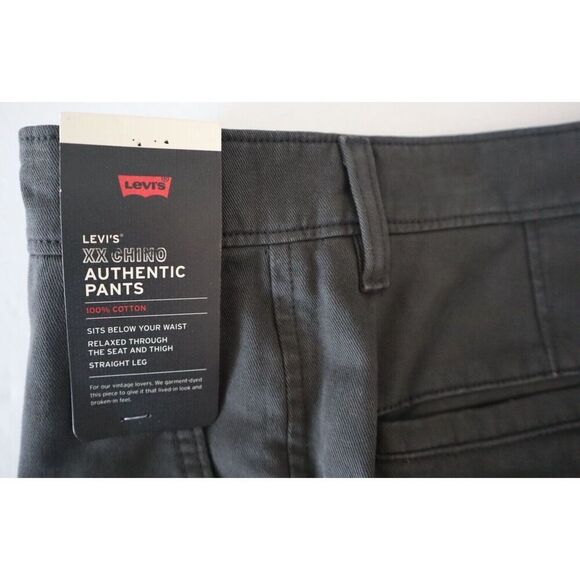 Levi's XX Chino A57530010 Men's Sz 32x34 Black Authentic Straight Leg Pants - Picture 6 of 14